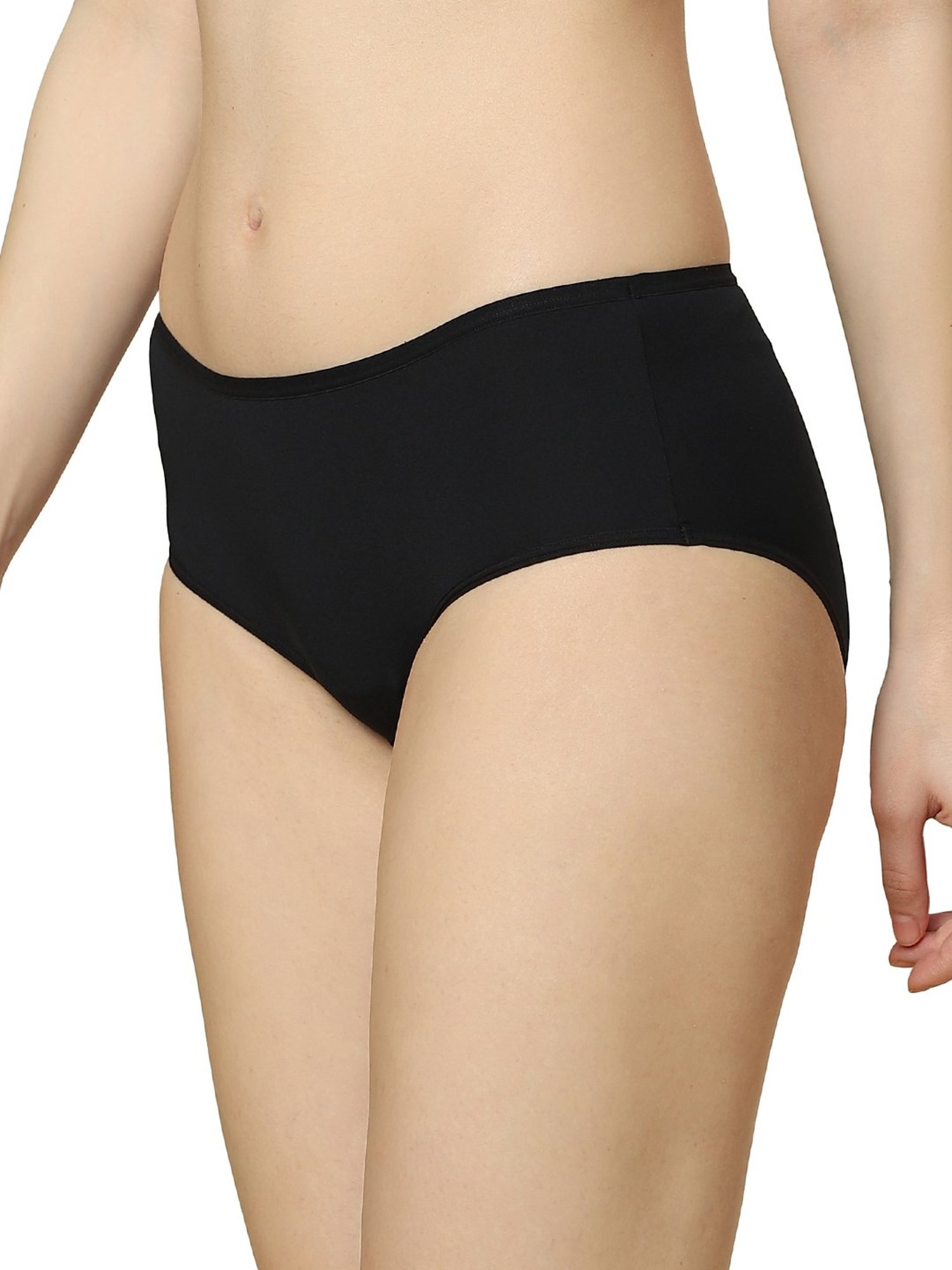Triumph Black Plain Hipster Panty