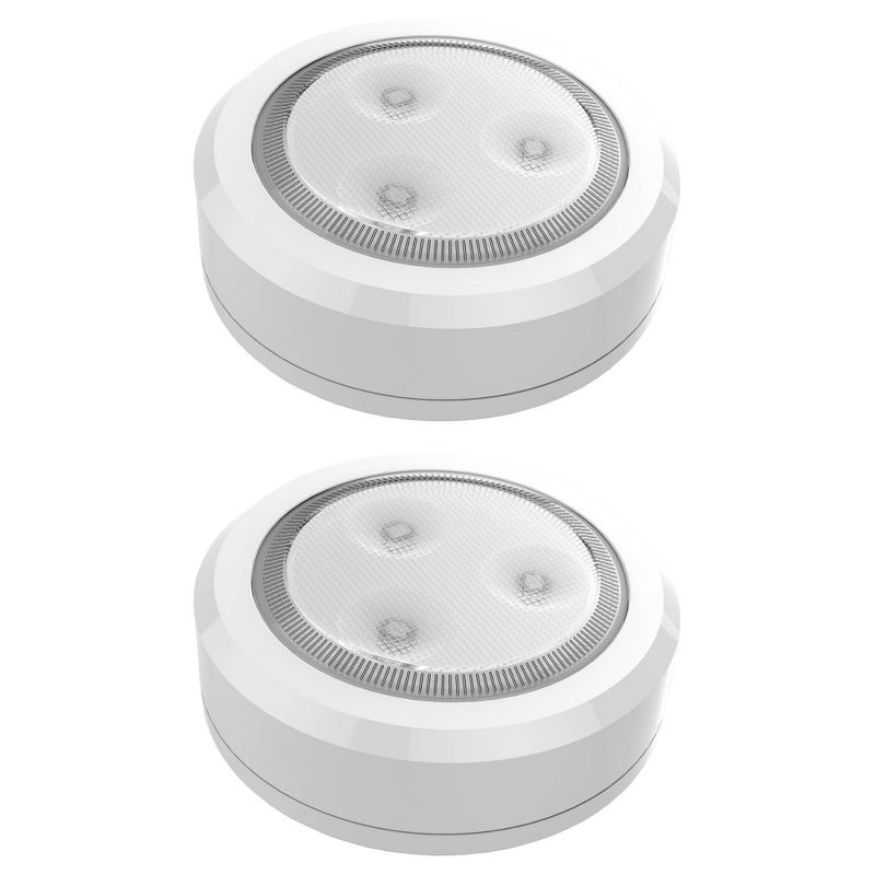 Brilliant Evolution 2pk Wireless LED Under Cabinet Puck Light