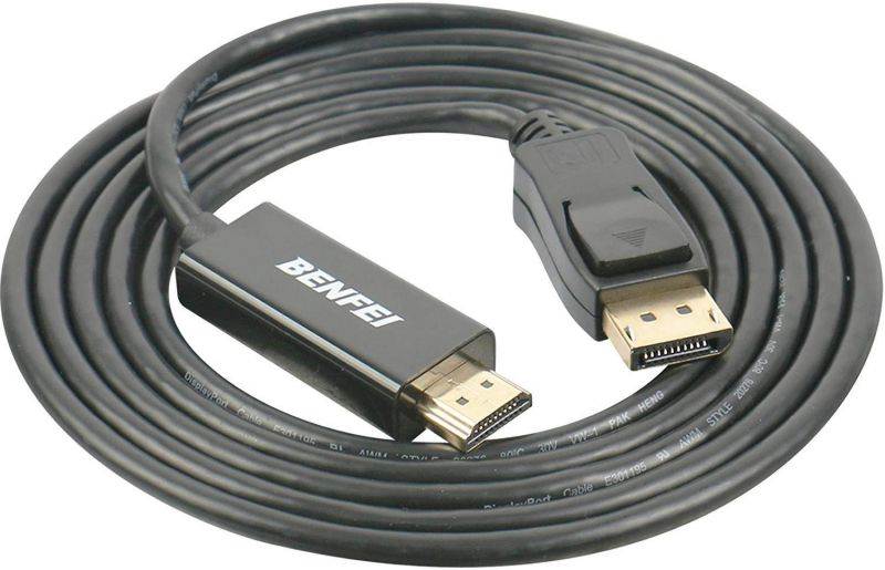 BENFEI DisplayPort to HDMI MALE cord 6 Feet Black Cable MALE to MALE for DisplayPort Enabled Computer and Laptops(Lenovo, Dell, HP, ASUS and other brand)