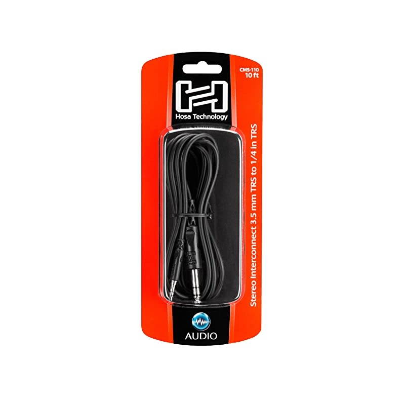 CMS110 35 mm TRS to 14quot TRS Stereo Interconnect Cable 10 Feet