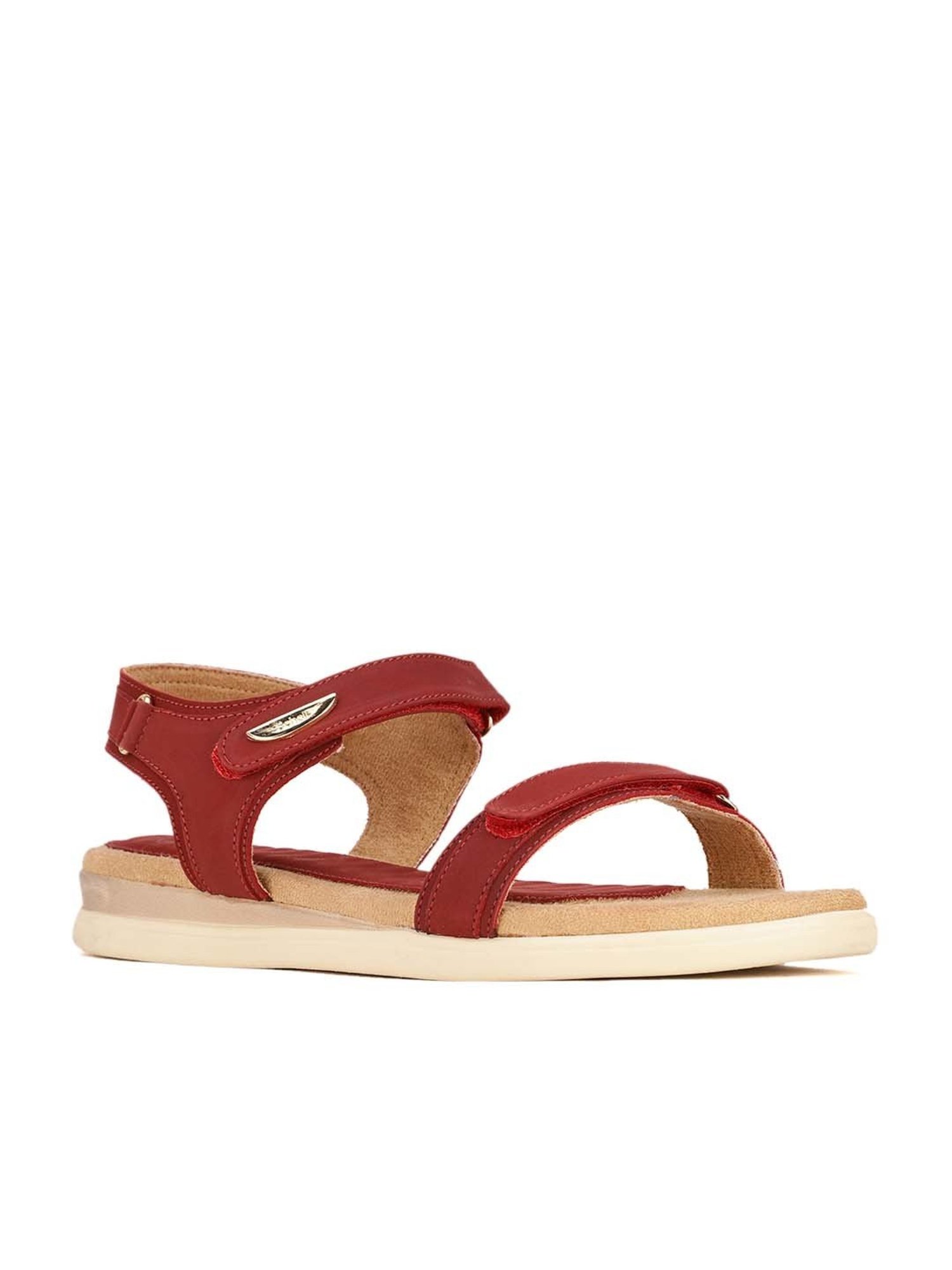Scholl by Bata Women's Red Ankle Strap Sandals