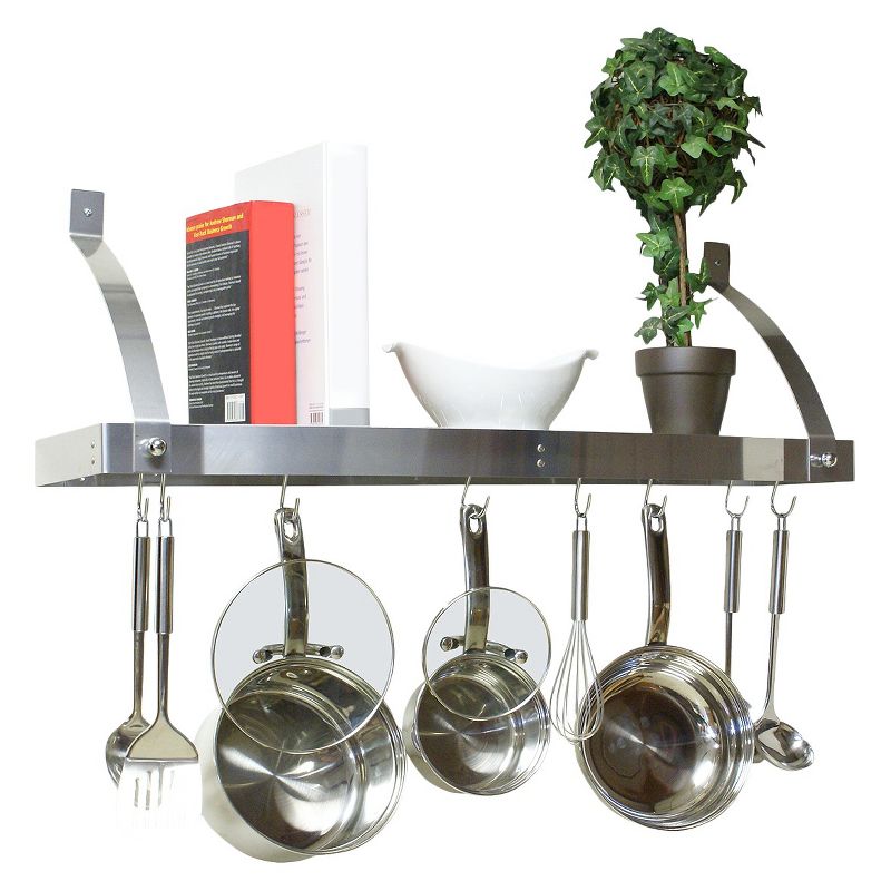 Range Kleen Pot Rack Bookshelf - Stainless Steel