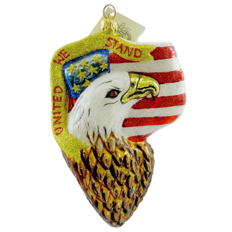 Larry Fraga United We Stand Ornament Eagle Patriotic  -  Tree Ornaments