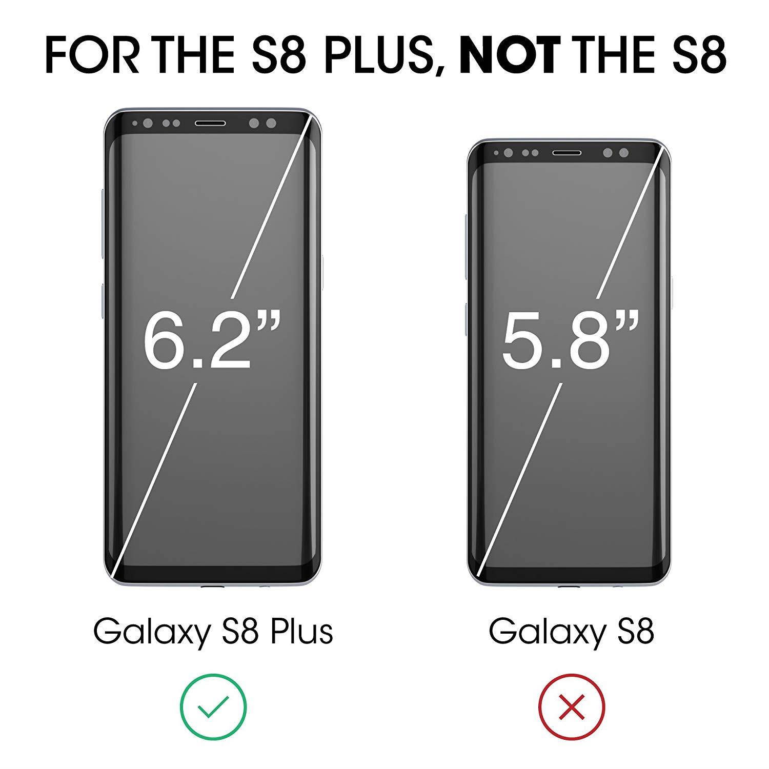 amFilm Galaxy S8 Plus Glass Screen Protector, Full Screen [Case Friendly][Easy Installation Tray] Dot Matrix 3D Curved Tempered Glass Screen Protector for Samsung Galaxy S8 Plus (Black)