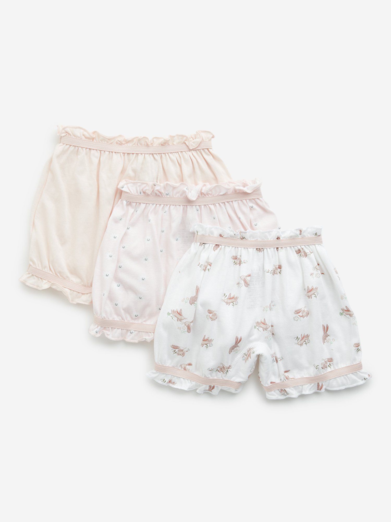 HOP Kids by Westside Multicolour Printed Bloomers - Pack of 3