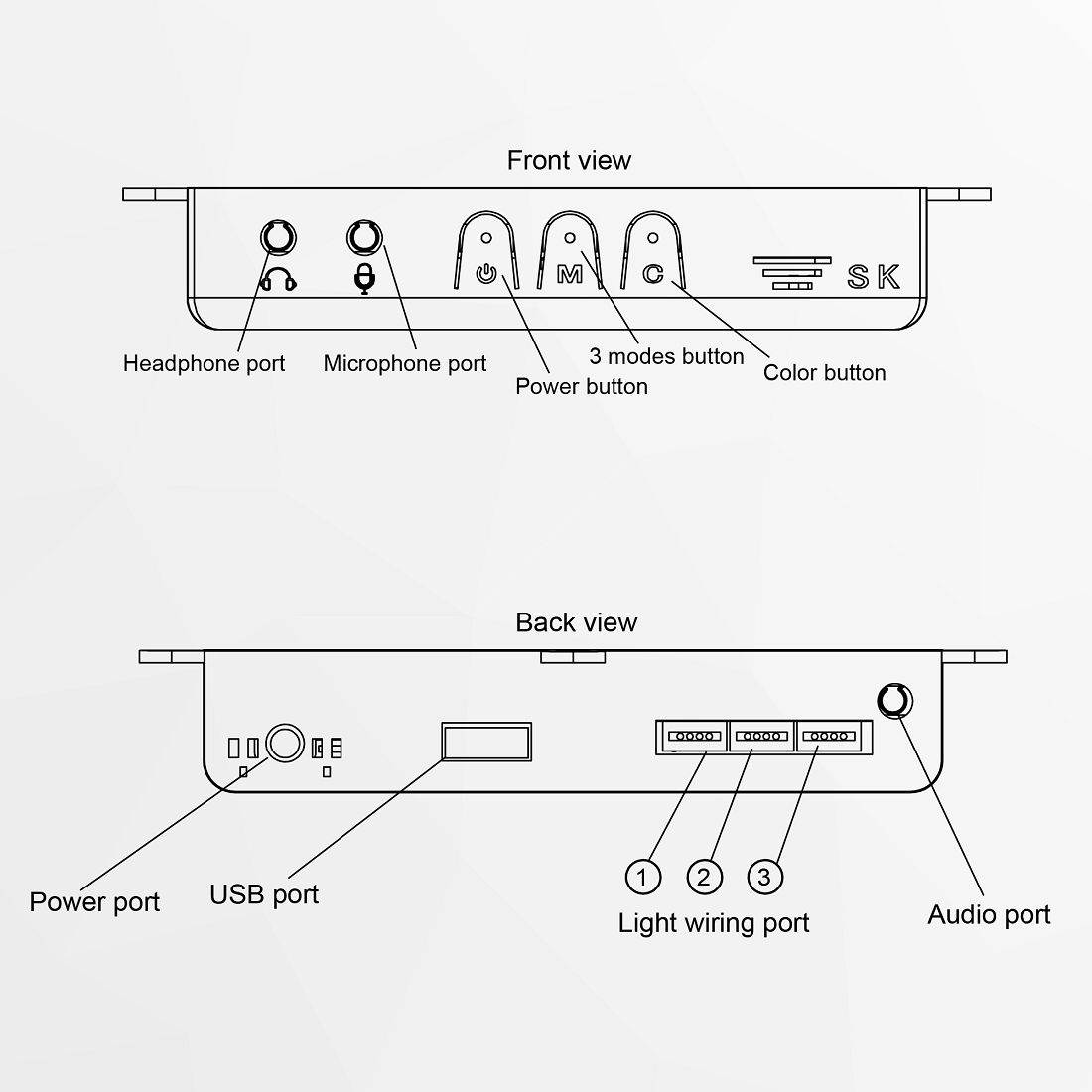 Z-shaped Game Table with Monitor Stand & RGB Light & Cup Holder & Headphone Hook & Plug board Holder, Size: 47.24x23.62x30 inch