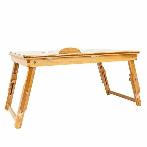 Portable Folding Lap Desk Bamboo Laptop Notebook Sofa Bed Table Stand Tray U