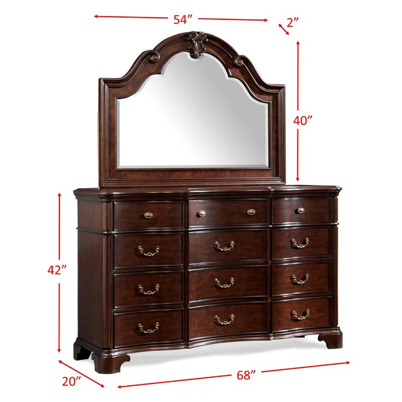 5pc King Tomlyn Storage Bedroom Set Dark Cherry - Picket House Furnishings