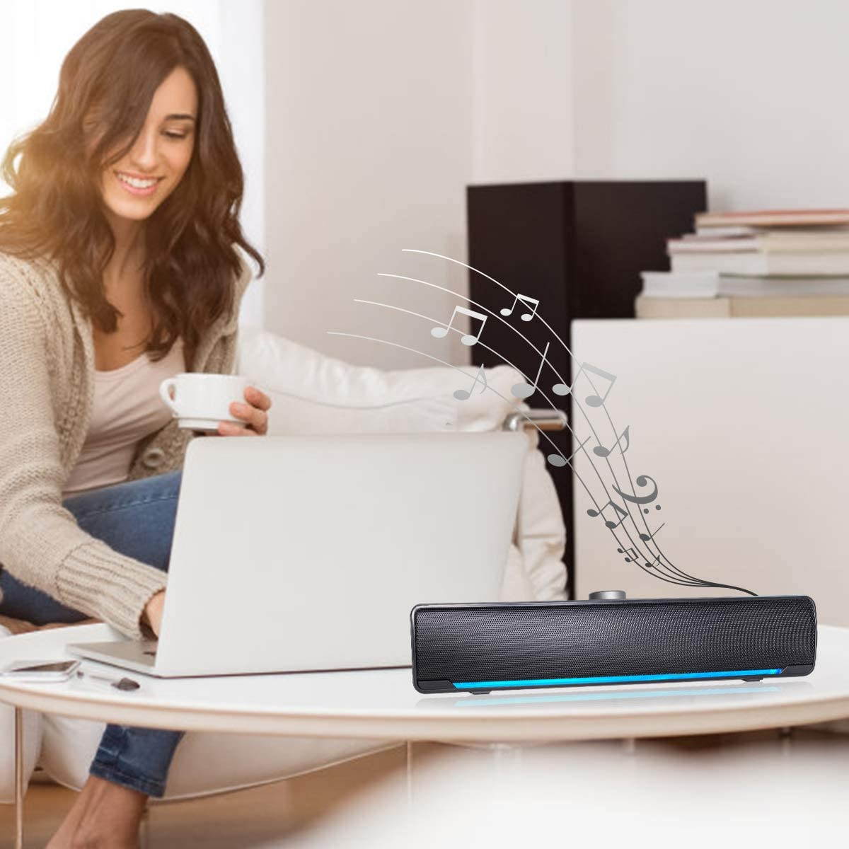 Computer Speakers, USB Powered Sound Bar Speakers for Computer Desktop Laptop PC(Upgrade)