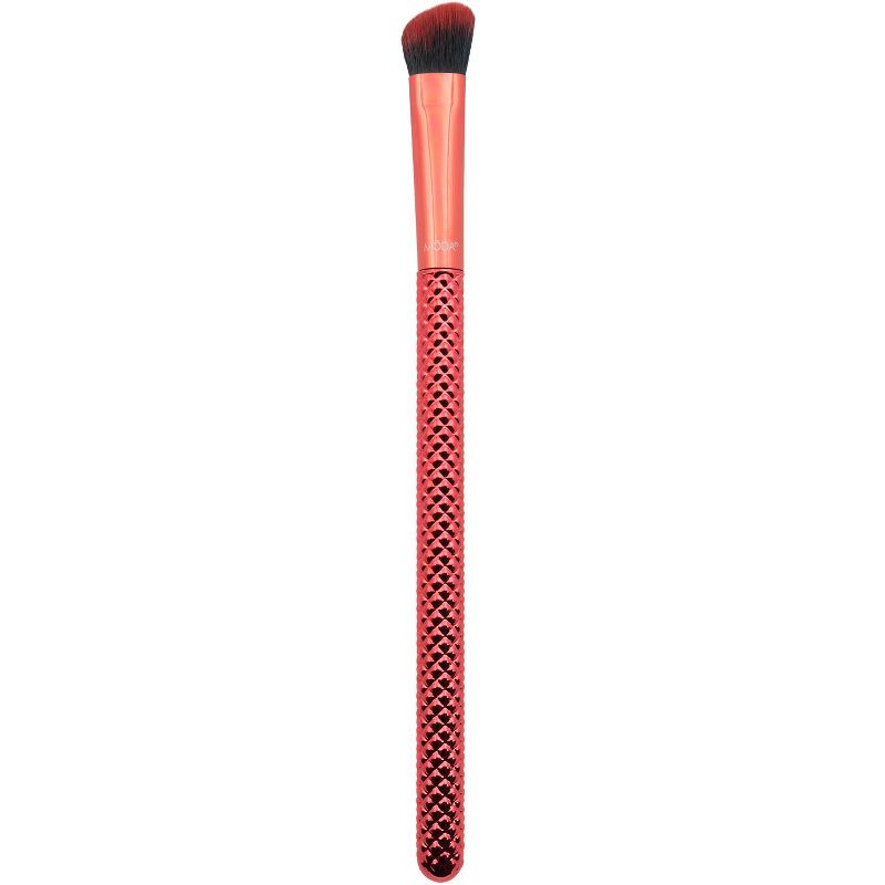 MODA Brush MWAH! 5pc Full Face Metallic Red Makeup Brush Set with Exclusive Lip Zip Case, Includes - Buffer, Highlight, Angle Shader, and Precision Lip Brushes
