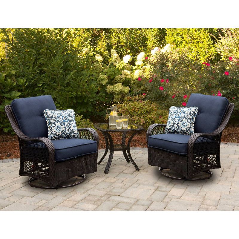 Merritt 3pc Swivel Glider Chair Seating Set - Cambridge