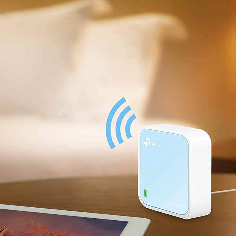 N300 Wireless Portable Nano Travel Router WiFi BridgeRange ExtenderAccess PointClient Modes Mobile in PocketTLWR802N