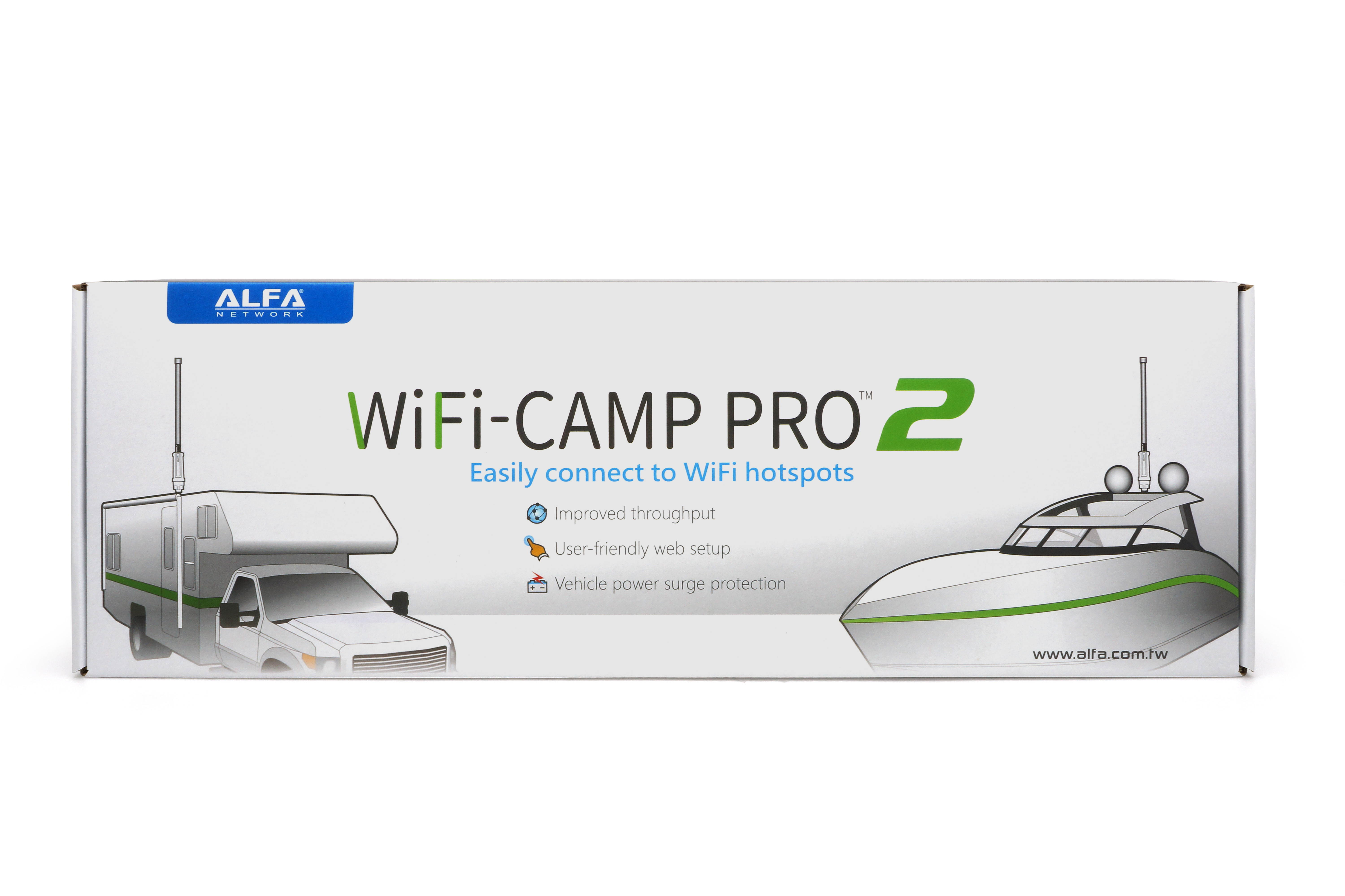Alfa WiFi Camp Pro 2 long range Wi-Fi repeater kit - R36A/Tube-(U)N/AOA-2409-TF antenna