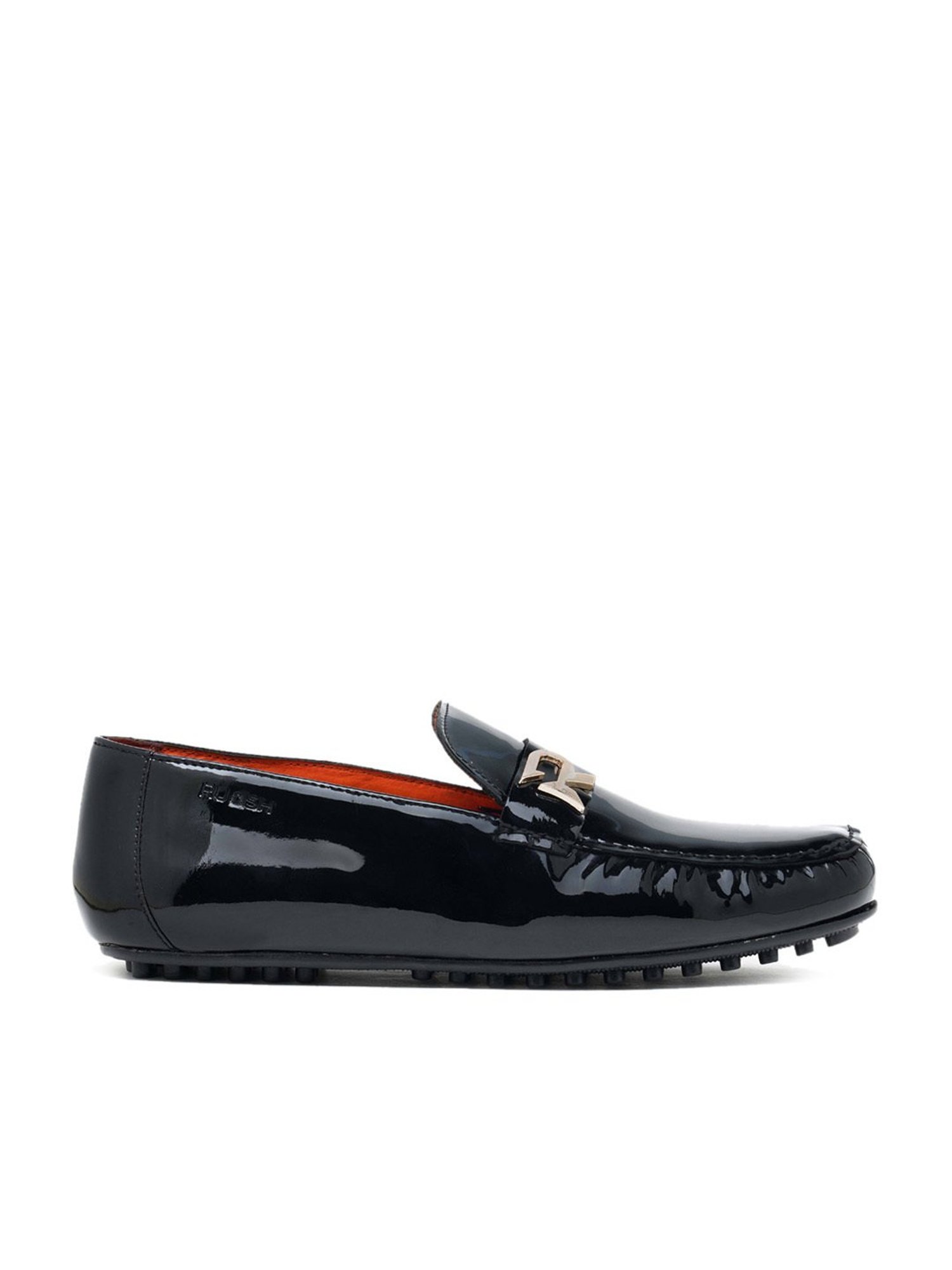Ruosh Men's Black Casual Loafers