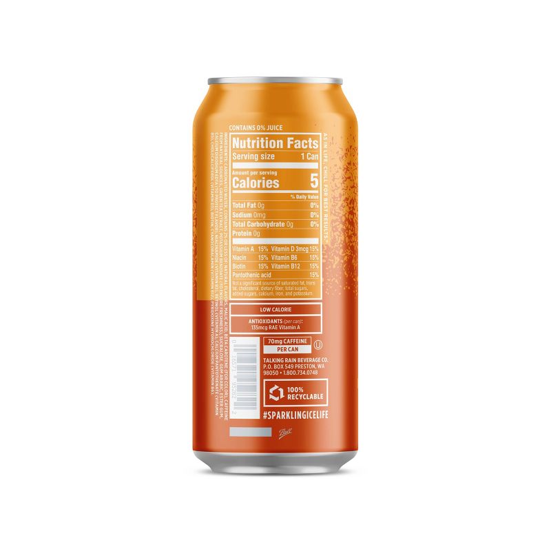 Sparkling Ice +Caffeine Orange Passionfruit - 16 fl oz Can
