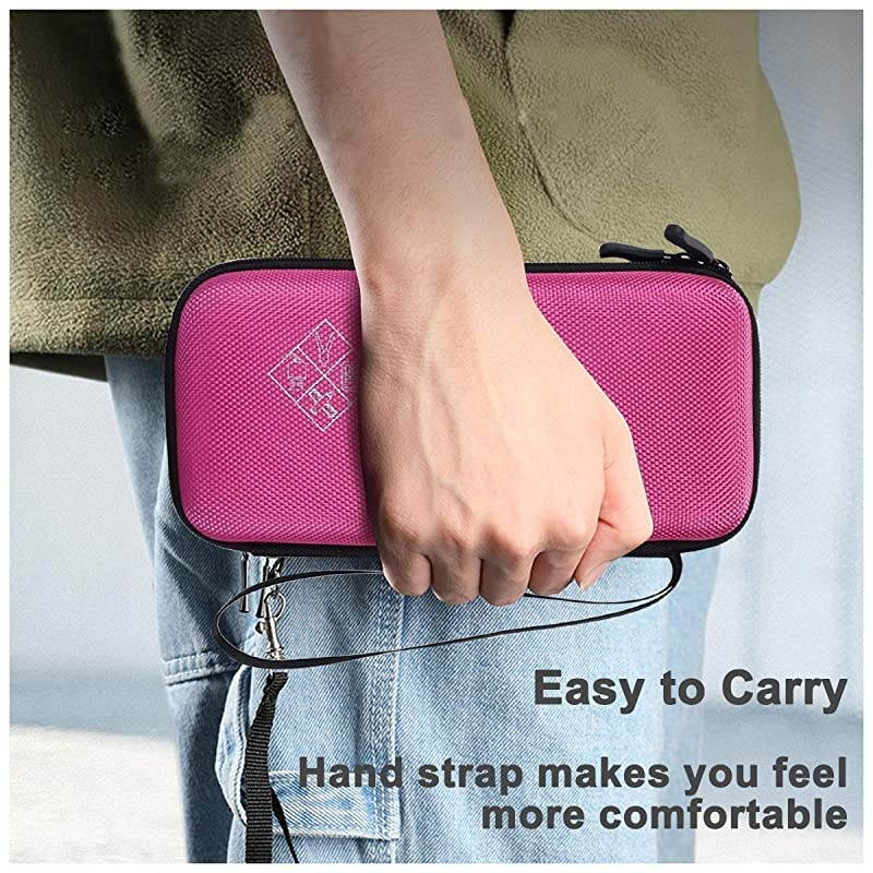 Hard EVA Shockproof Carry Case Bag Pouch for Texas Instruments TI-84 Plus CE/Color TI-83 Plus,TI-89 Titanium, HP 50G Graphing, Scientific Financial Calculators (Pink)