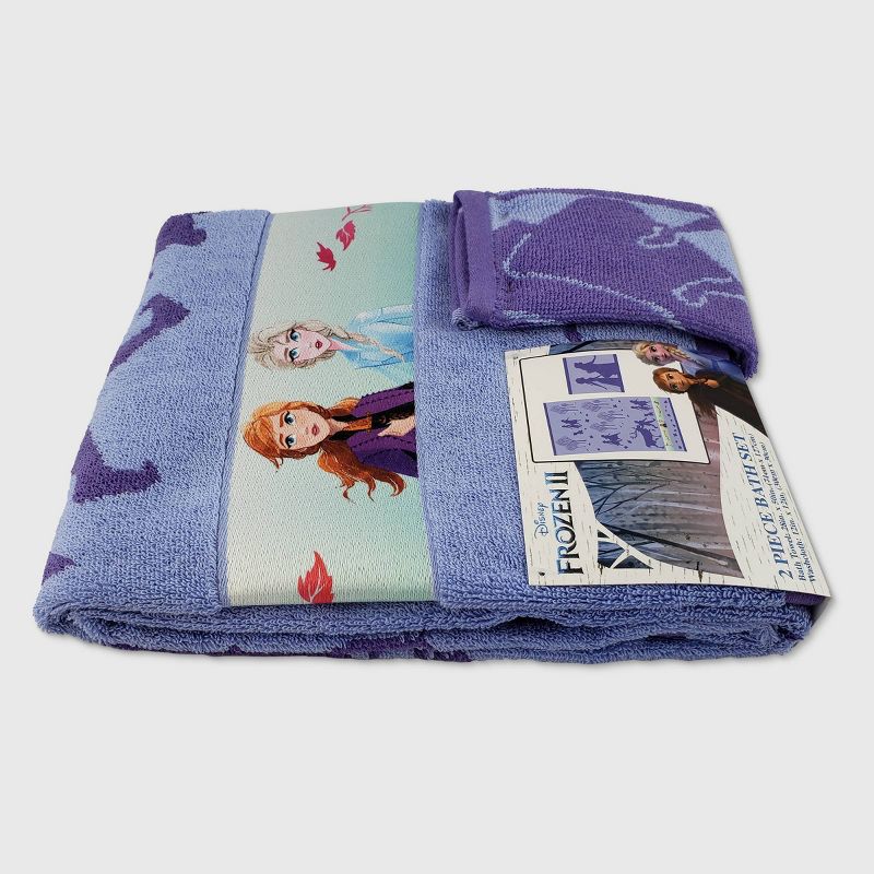 Disney Frozen Bath Towel Wash Cloth Set
