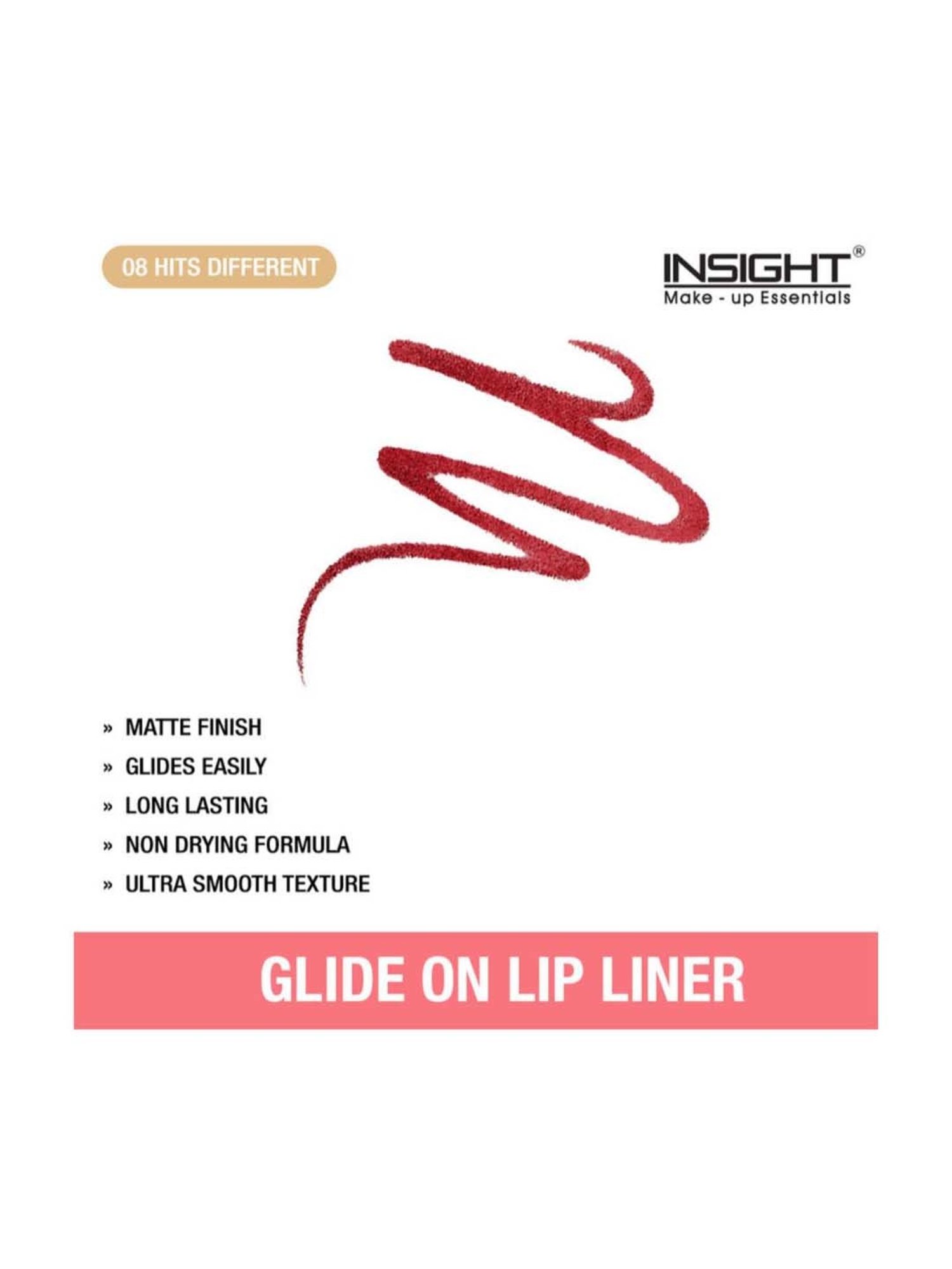 Insight Cosmetics Glide On Lip Liner Hits Different - 0.3 gm