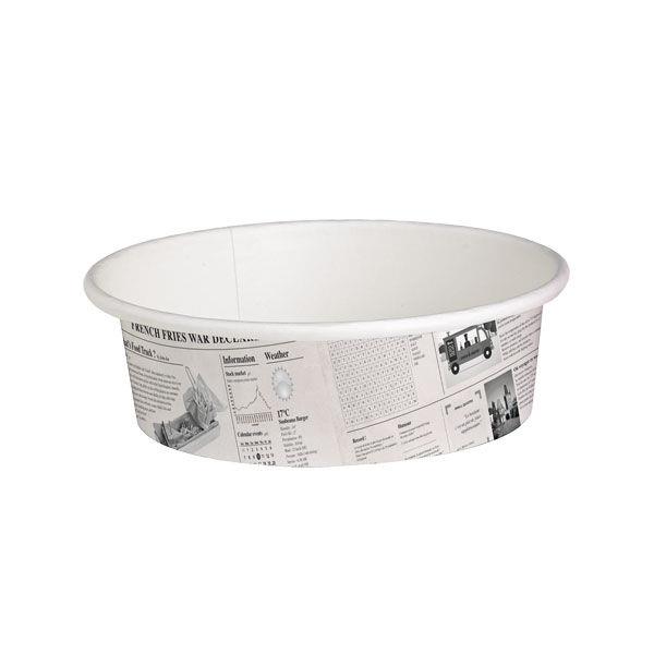 PacknWood 210DELINEWS12, 12-oz Deli Round News Printed Container, Gray, 500/?S.