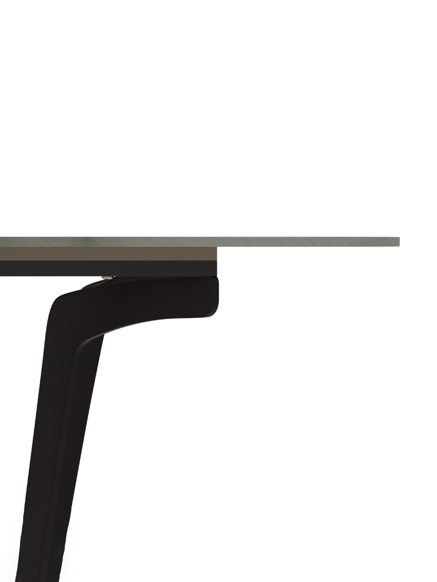 Godrej Interio Kosmic Black & White Ceramic 6 Seater Rectangular Dining Table