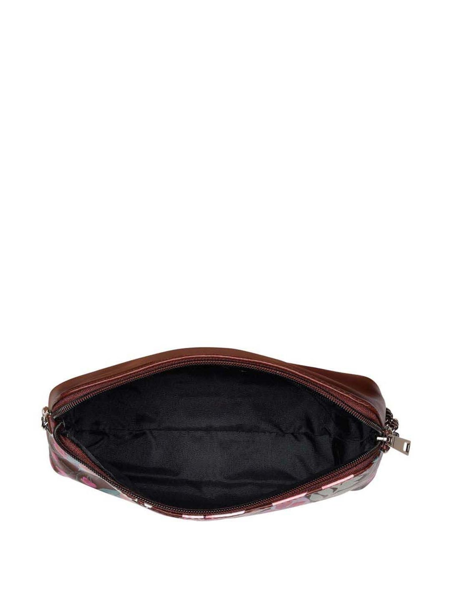 Toteteca Brown Printed Medium Sling Handbag