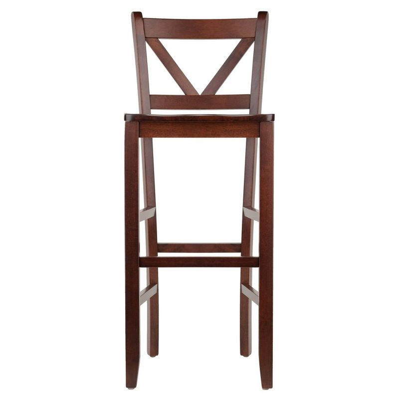 Set of 2 Victor V-Back 30" Barstool Wood/Walnut - Winsome