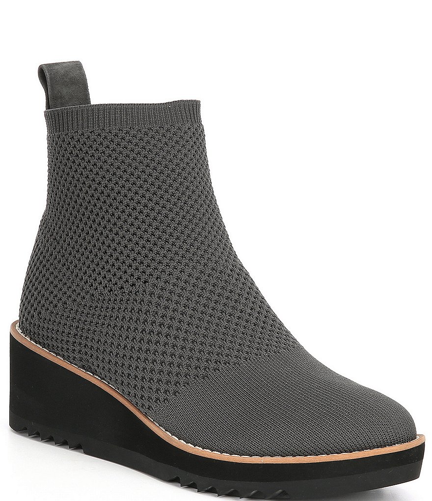Eileen Fisher London Recycled Stretch Knit Wedge Boots