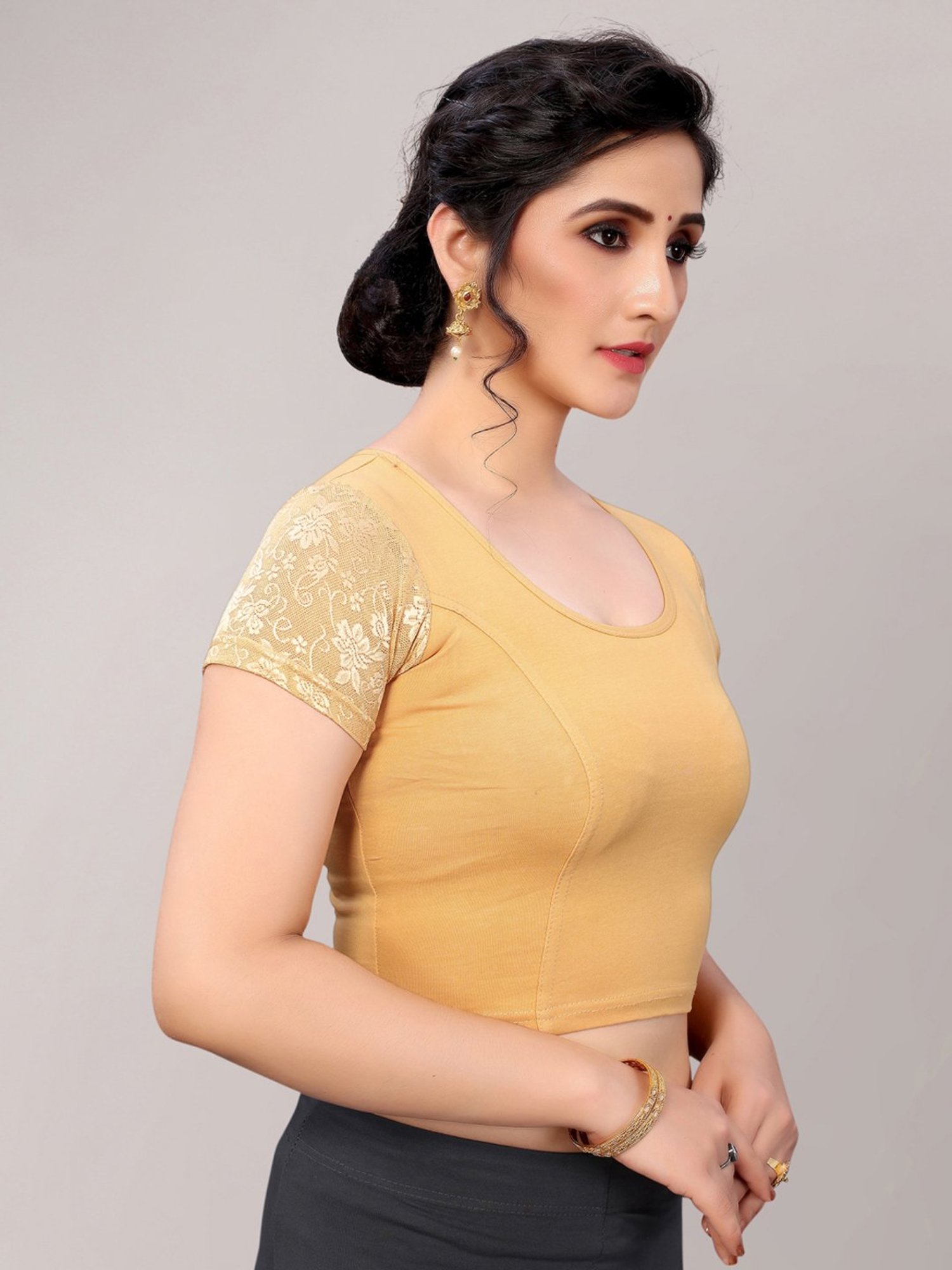 Salwar Studio Red Embroidered Blouse