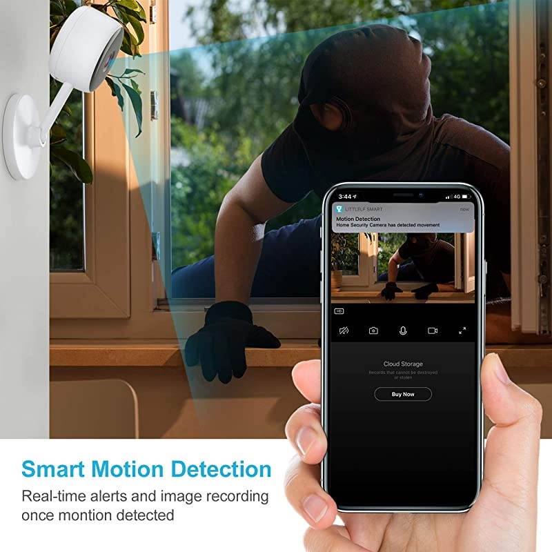 Home Security Camera  1080P FHD Indoor WiFi Wireless Camera with 2Way Audio Night Vision Motion Detection for PetElderBaby Monitor Cloud Storage and MicroSD Support Not Included