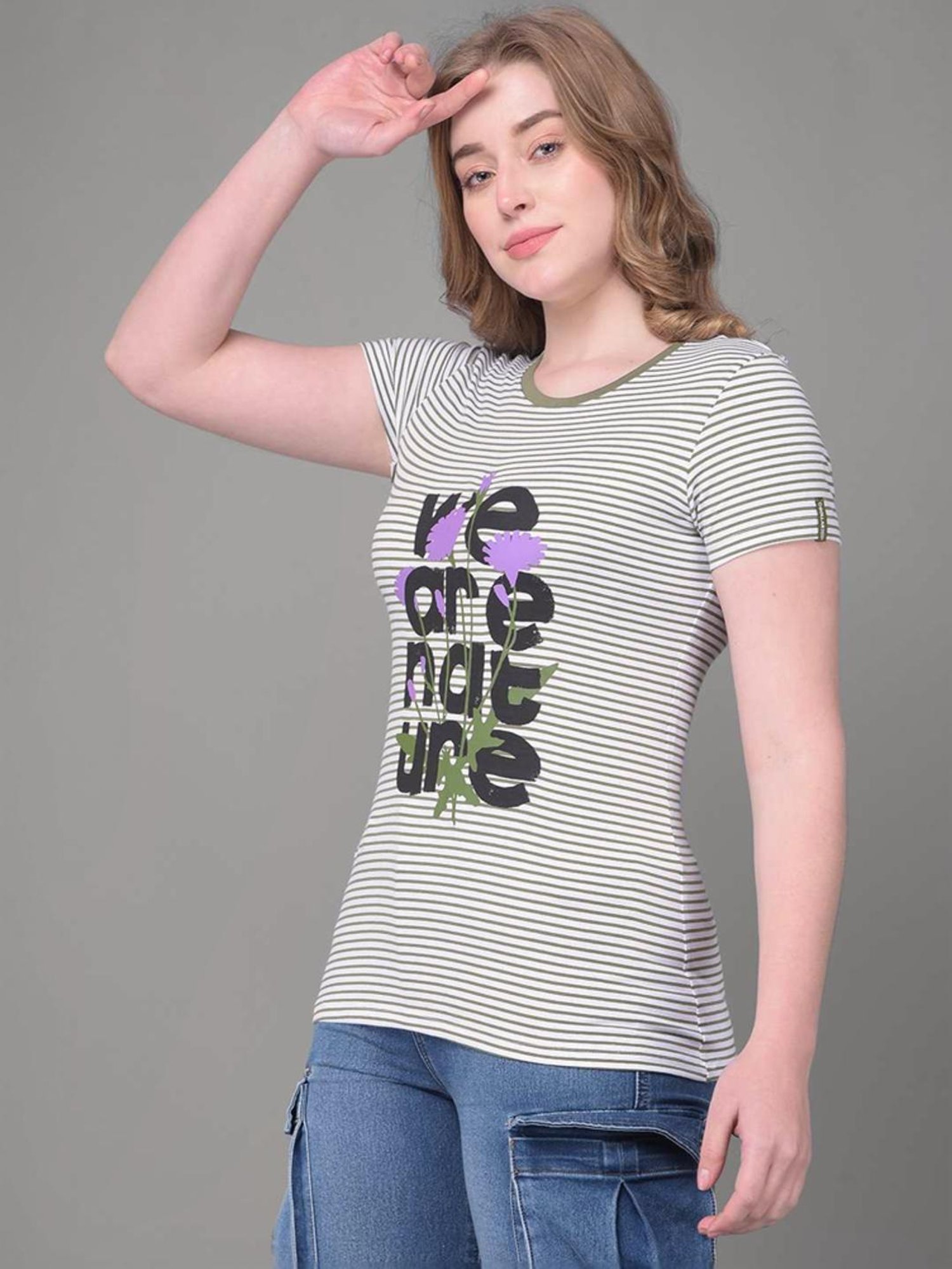 Dollar Orange & Green Cotton Striped Sports T-Shirt - Pack Of 3