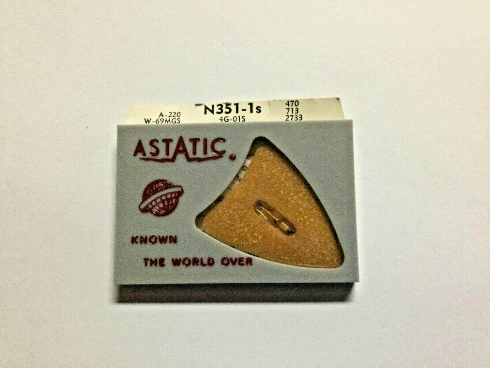 GE 4G-01S PHONO NEEDLE IN ASTATIC N351-1S PKG. 1 mil sapphire-NOS/NIP