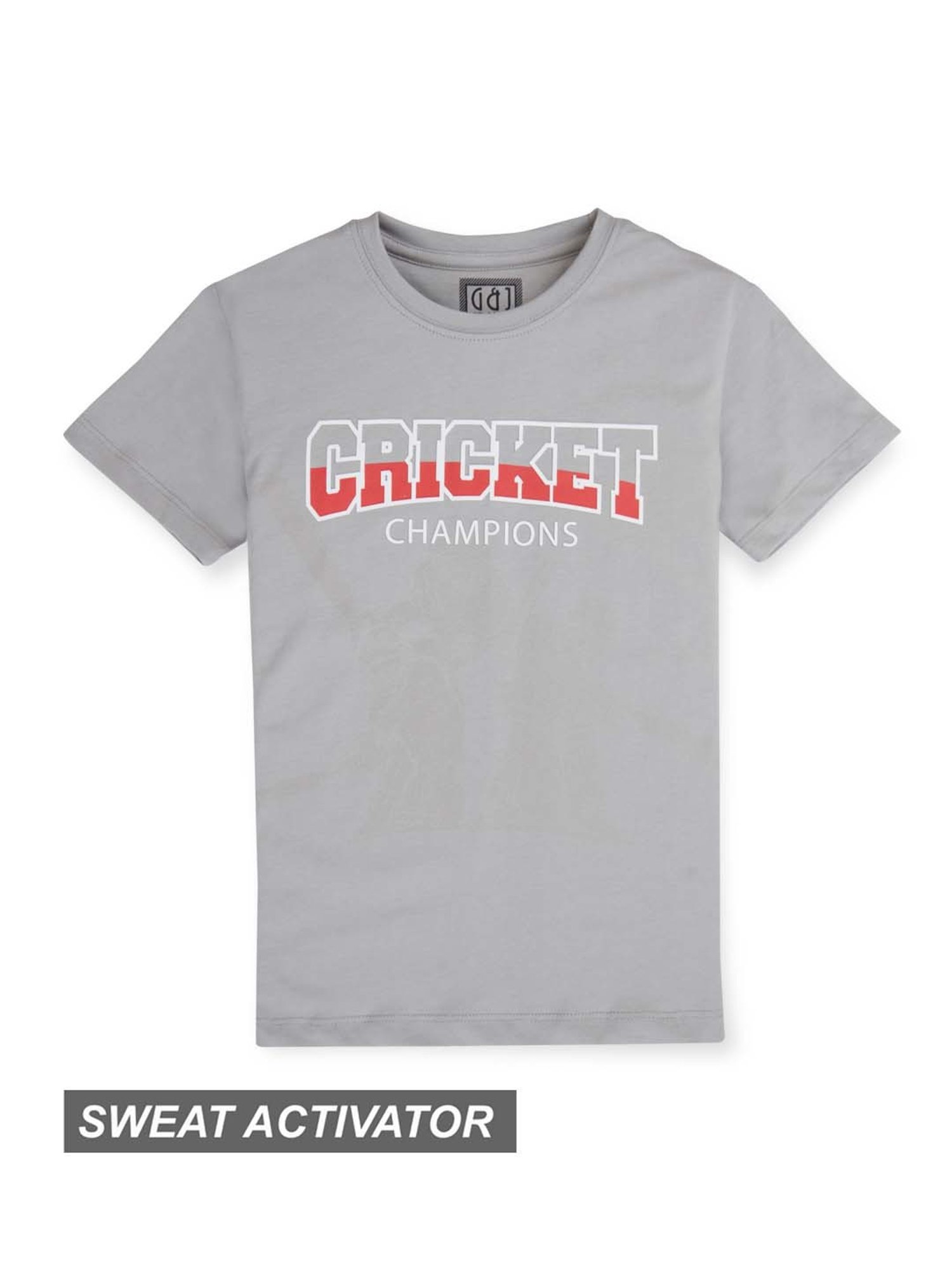 Gini & Jony Boys Grey Printed T-Shirt