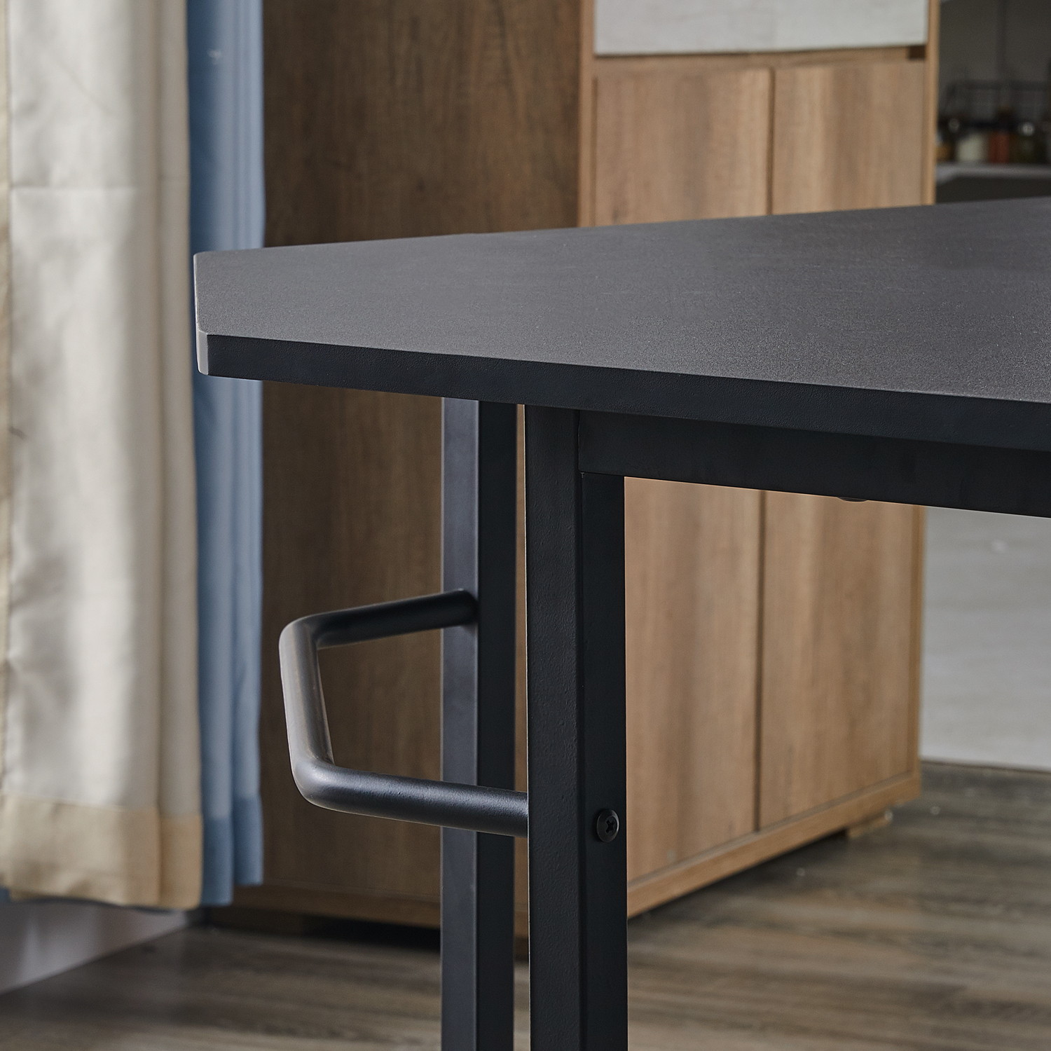 66'' L-shaped Desk Home Office Desk Computer Desk Gaming Desk Large Workstation with CPU Stand and Steel Structure