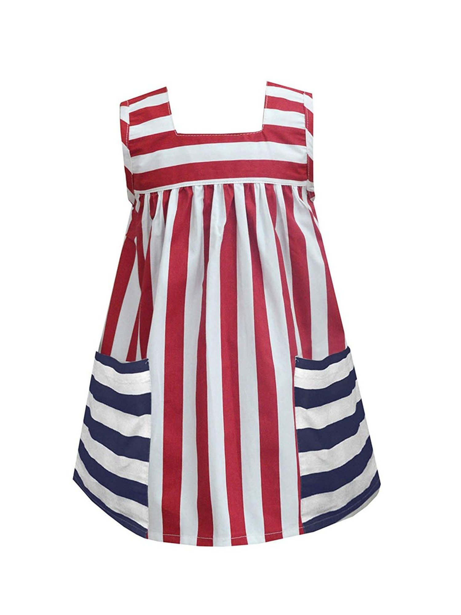 A.T.U.N. Red & White Striped Dress