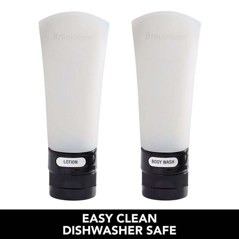 Brookstone Silicone 3oz Travel Tube Set - 2pk Frosty