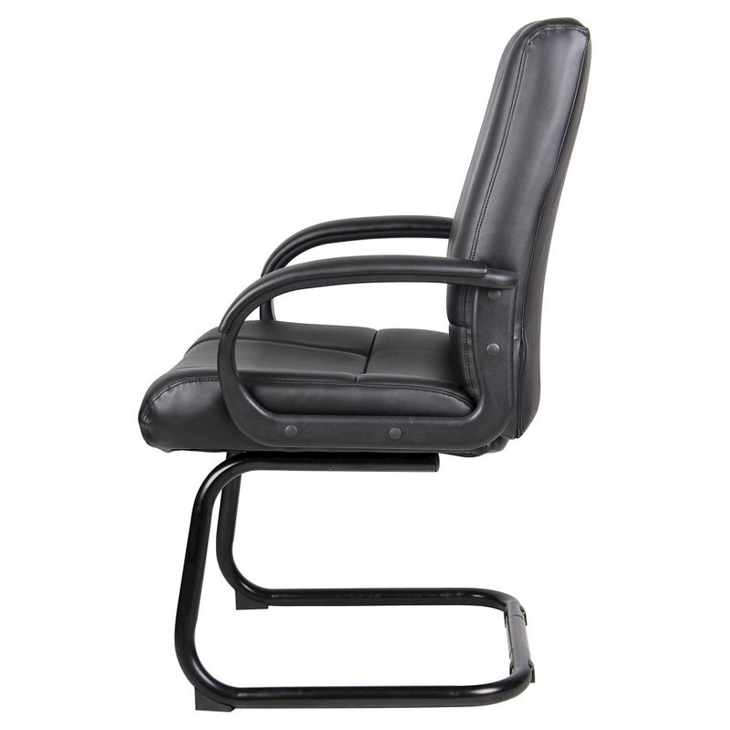 Caressoft Mid Back Guest Chair Black - Boss Office Products