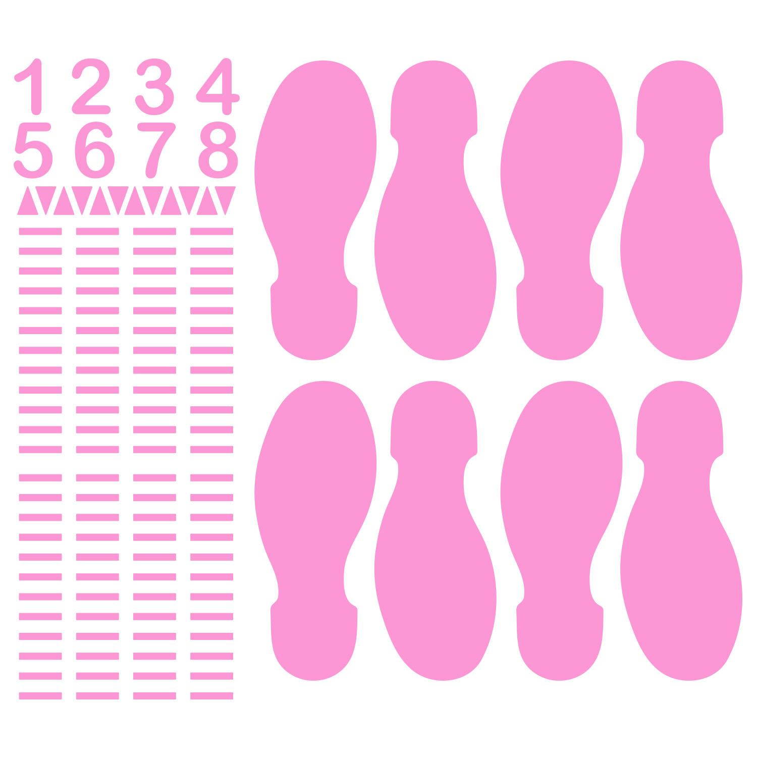 LiteMark Blue Removable Dance Floor Diagram Decal - 8 Step Kit