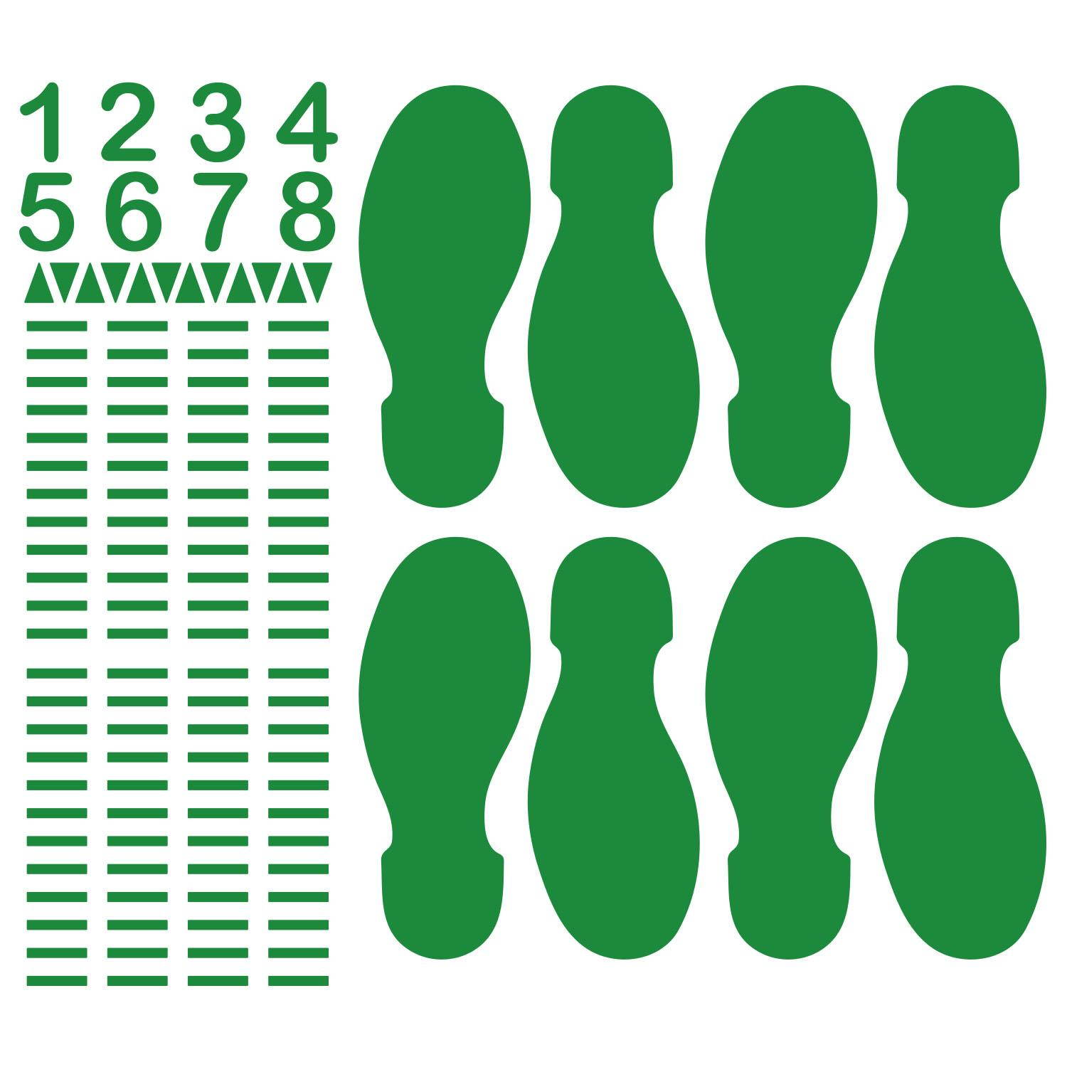 LiteMark Blue Removable Dance Floor Diagram Decal - 8 Step Kit