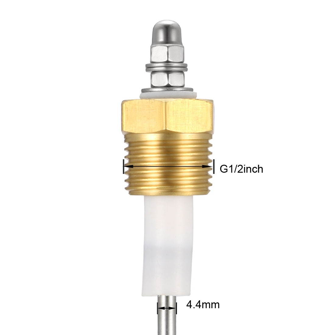 G1/2inch Thread Water Level Pin Liquid Indicator Electrode Probe 4.4x575mm for Steam Boiler Swimming Pool