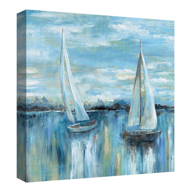 30" x 30" Evening on the Bay Square by Nan Art on Canvas - Fine Art Canvas