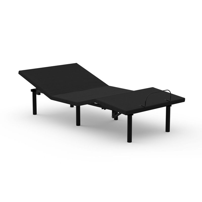 Reverie R400 Electric Bluetooth Fabric Adjustable Power Bed Base with Massaging Technology and Wireless Remote Control Included, Twin XL