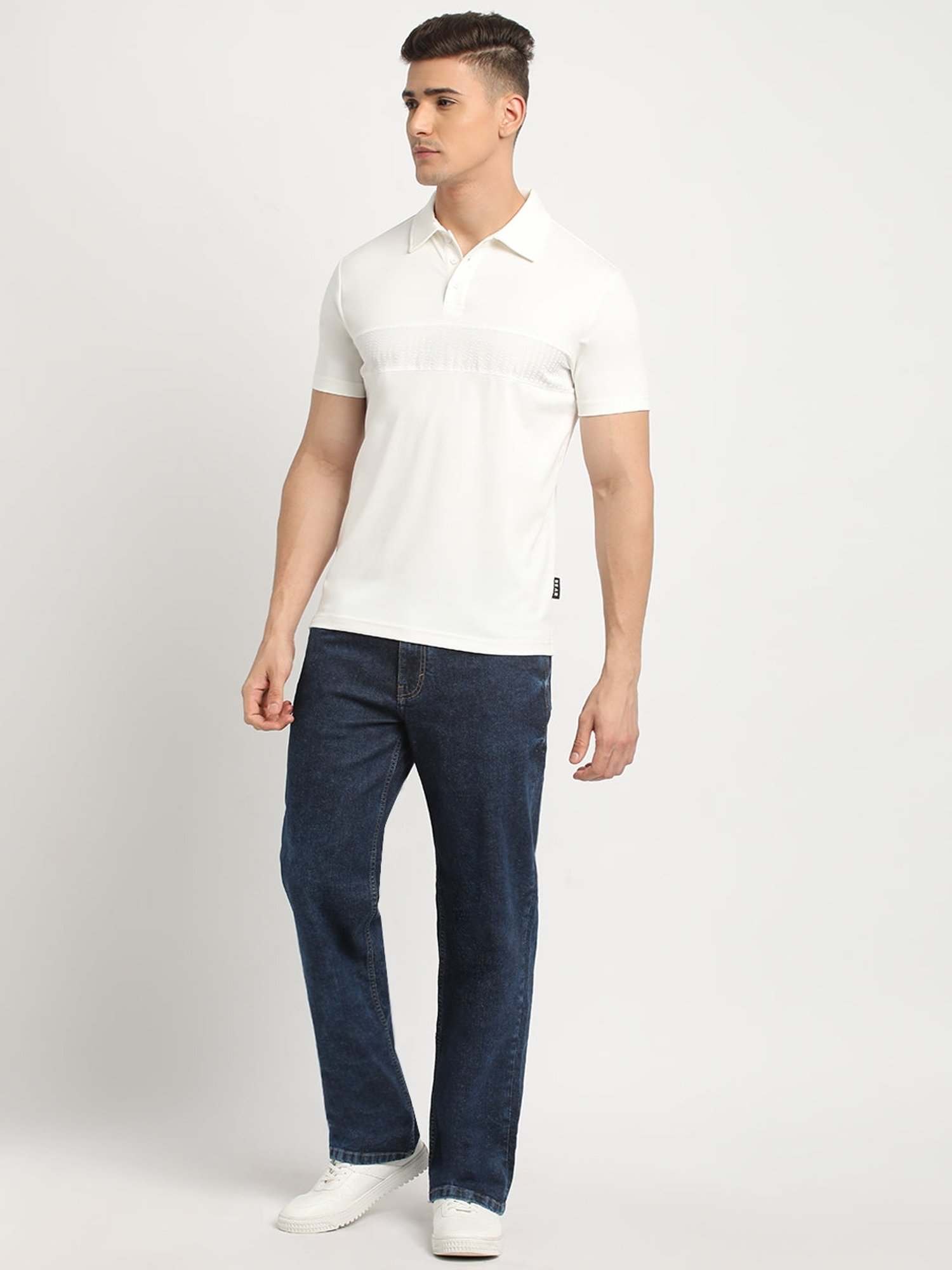 The Bear House White Slim Fit Polo T-Shirt