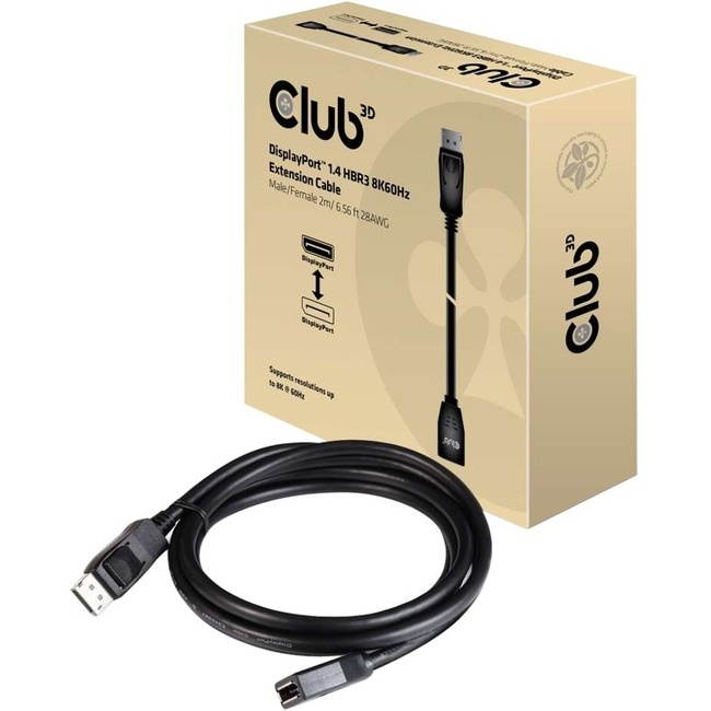 Club 3D CAC-1022 60Hz 6.56 ft. Male-Female Displayport