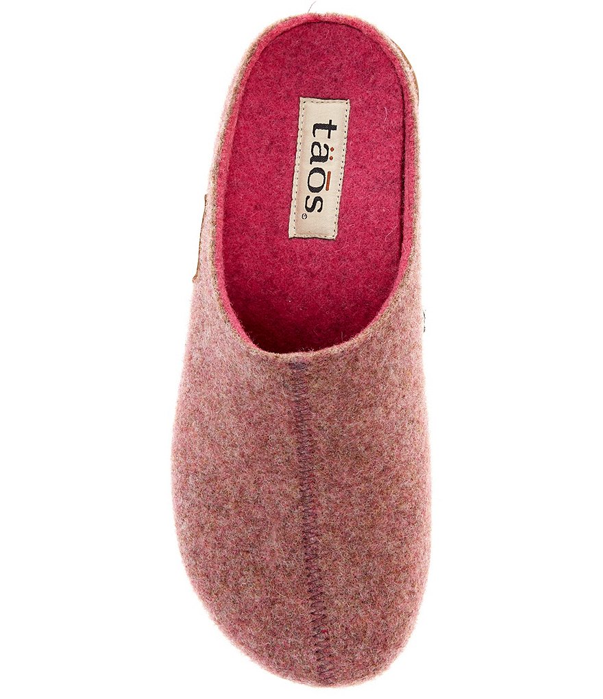 Taos Footwear Woollery Wool Cork Wedge Clogs