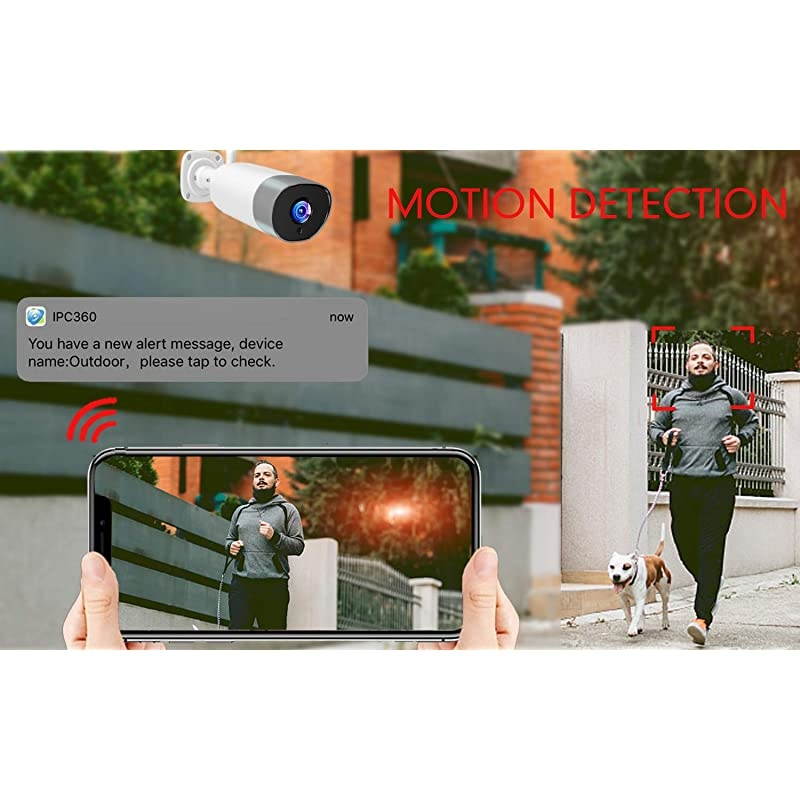 Security Camera Outdoor  1080P WiFi Camera IP66 Waterproof with TwoWay Audio Night Vision Motion Detection Compatible with iOSAndroid Use Wired Power