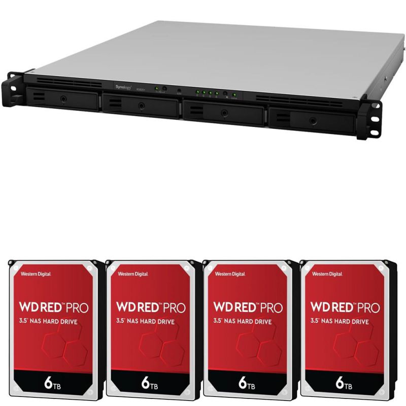 Synology RS820+ 4-Bay RackStation NAS with  48TB (4x12TB) of Western Digital RED PRO NAS Drives Fully Assembled and Tested By CustomTechSales