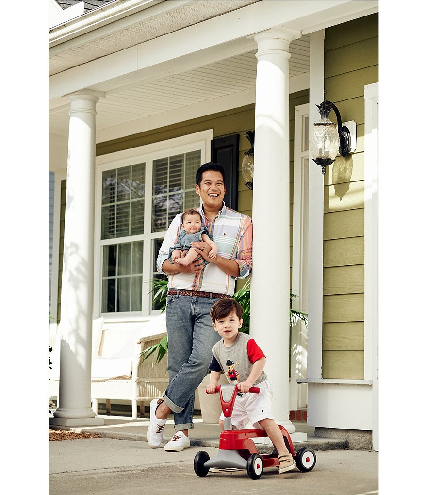 Ed-a-Mamma Kids White Striped Full Sleeves Shirt