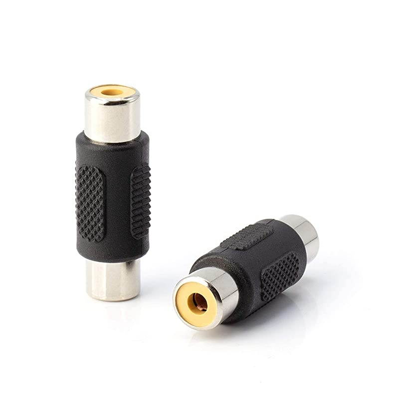 Adapter, Female to Female Coupler, Extender, Barrel - Audio Video Connectors, for Audio, Video, S/PDIF, Subwoofer, Phono, Composite, Component, and More - 10 Pack