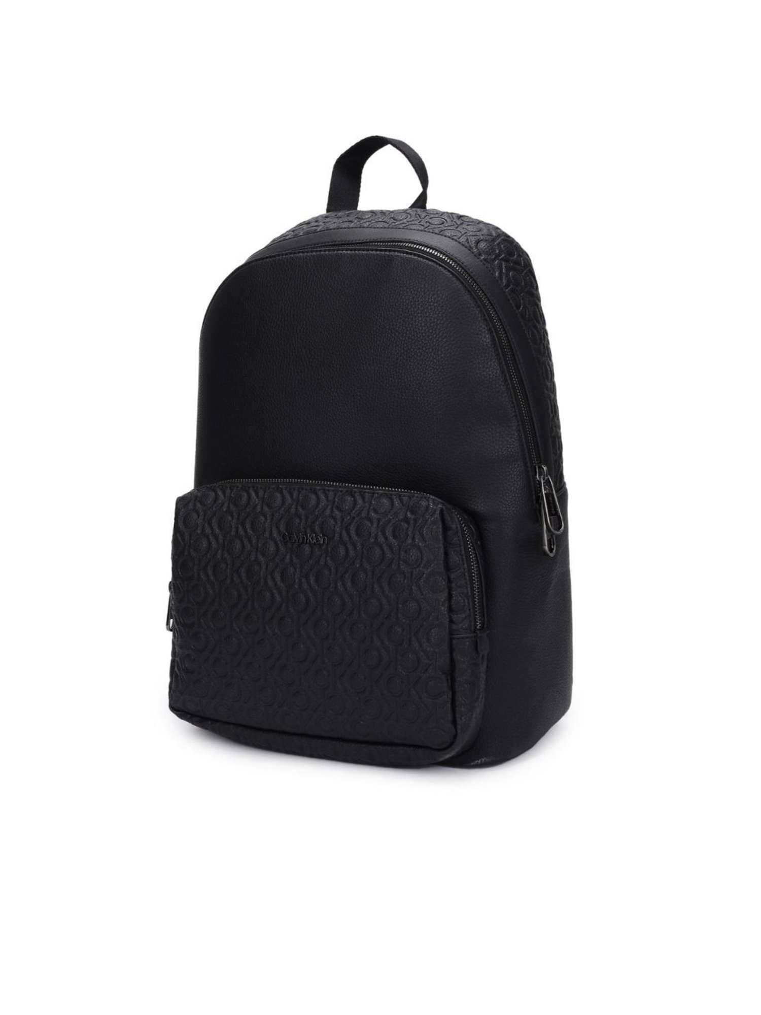 CALVIN KLEIN JEANS Black Mono Block Logo Campus Backpack