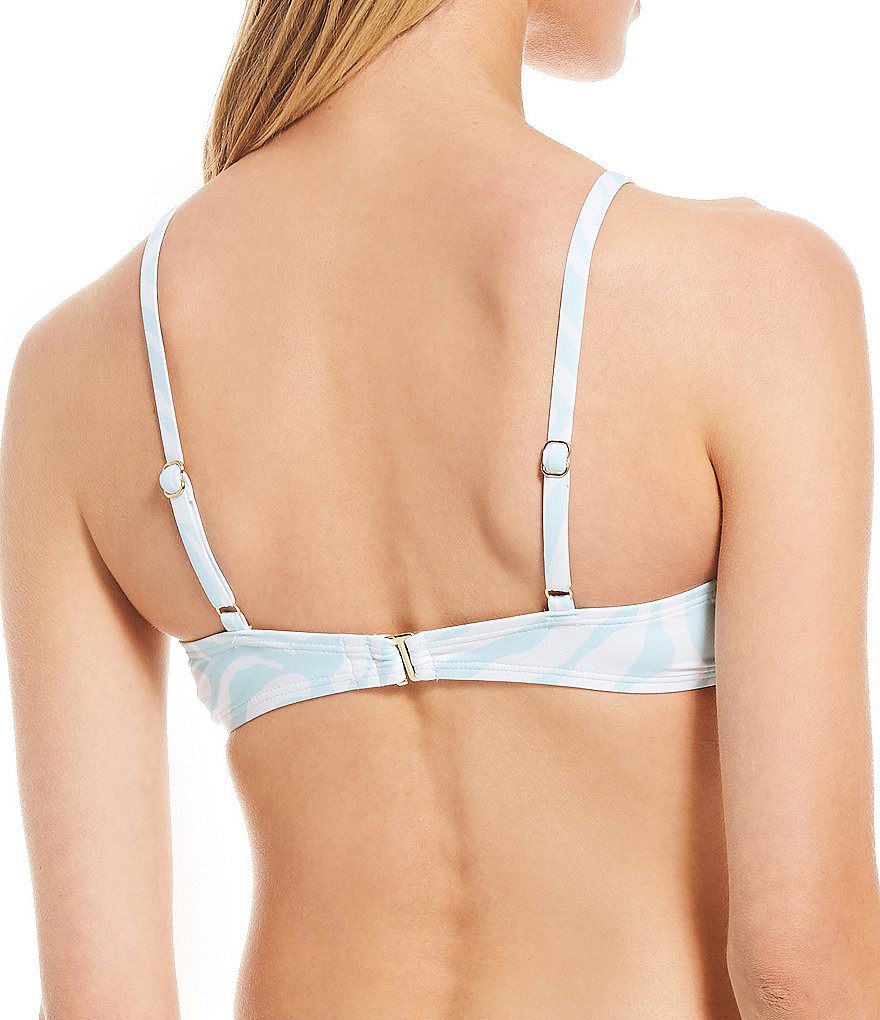 Antonio Melani Poolside Knot Bralette Animal Print Swim Top